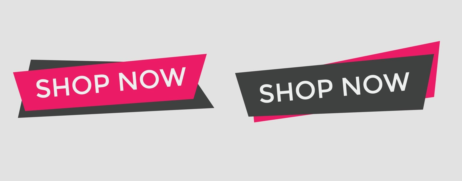 shop now text web buttons icon label ecommerce web button shop or buy vector