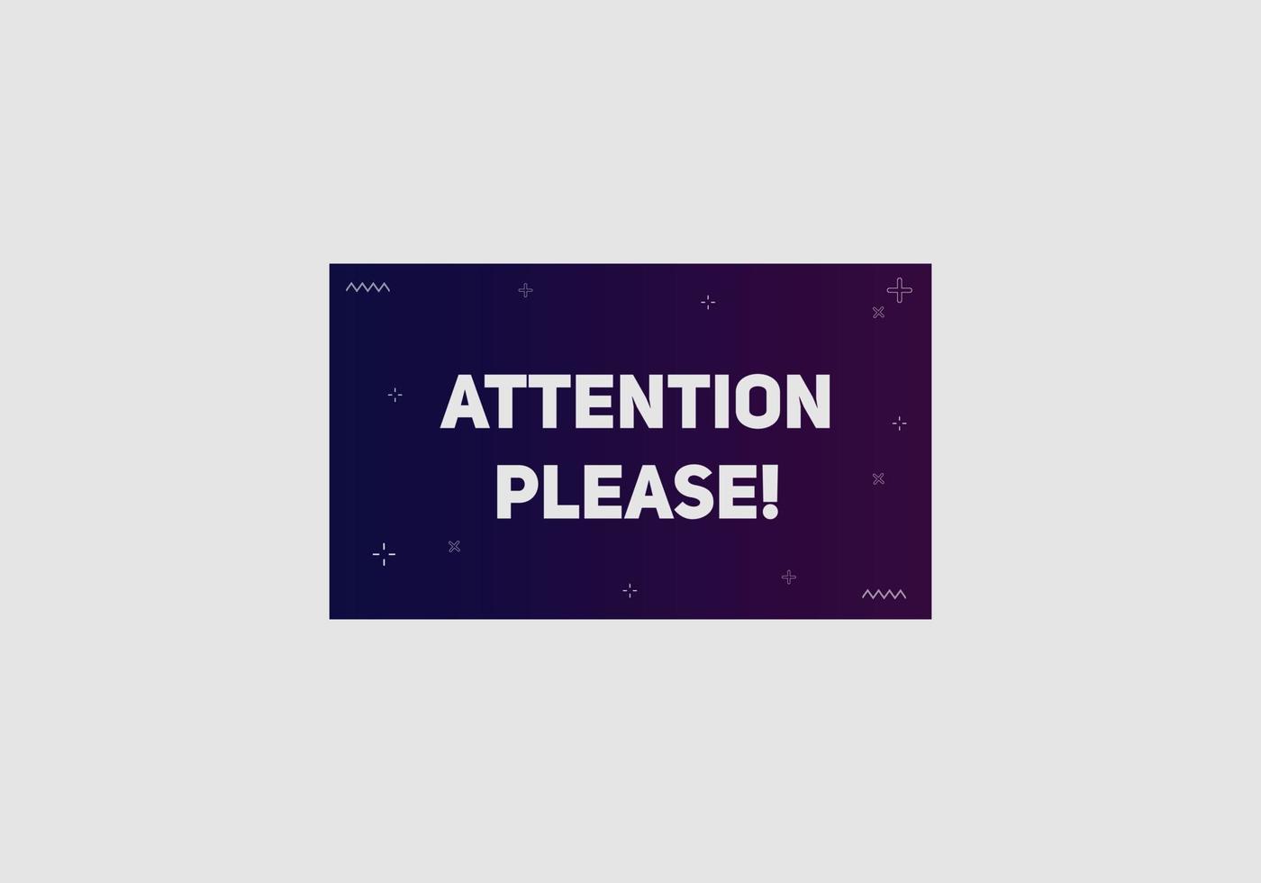 attention please button label sign icon colorful shape web banner for business vector