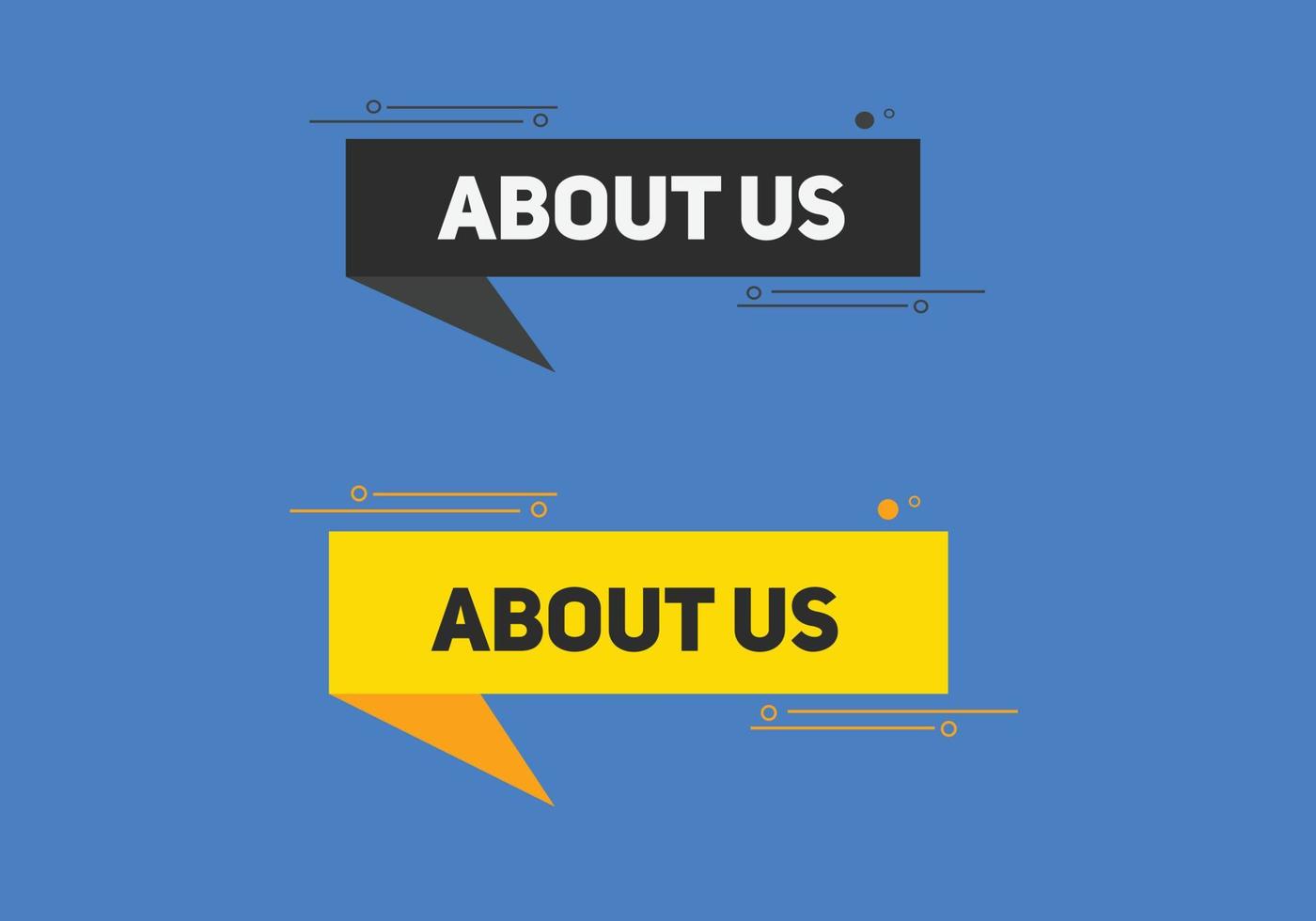 about us text web button template banner vector