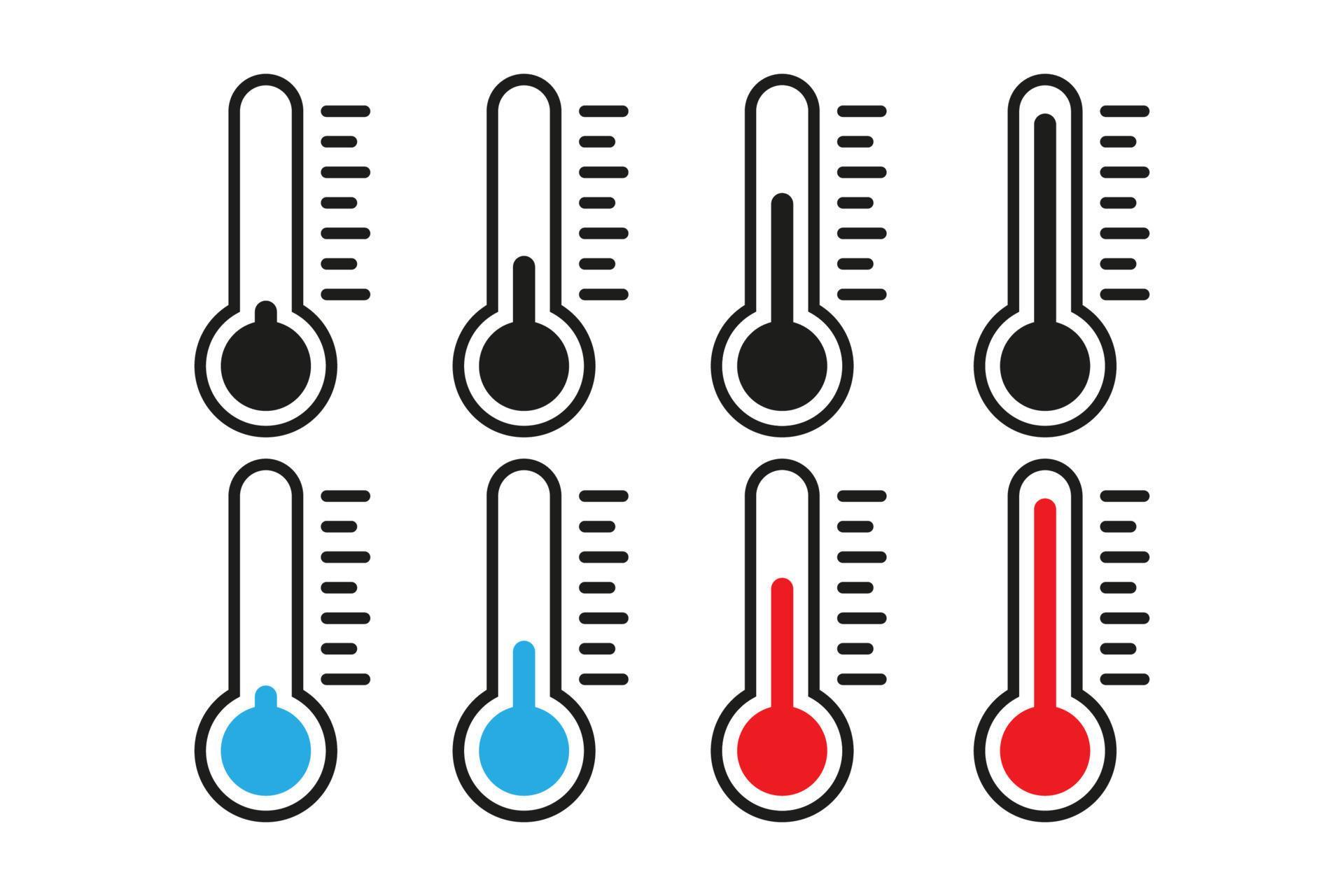 Set of Thermometer icons. Vector illustration 4305196 Vector Art at