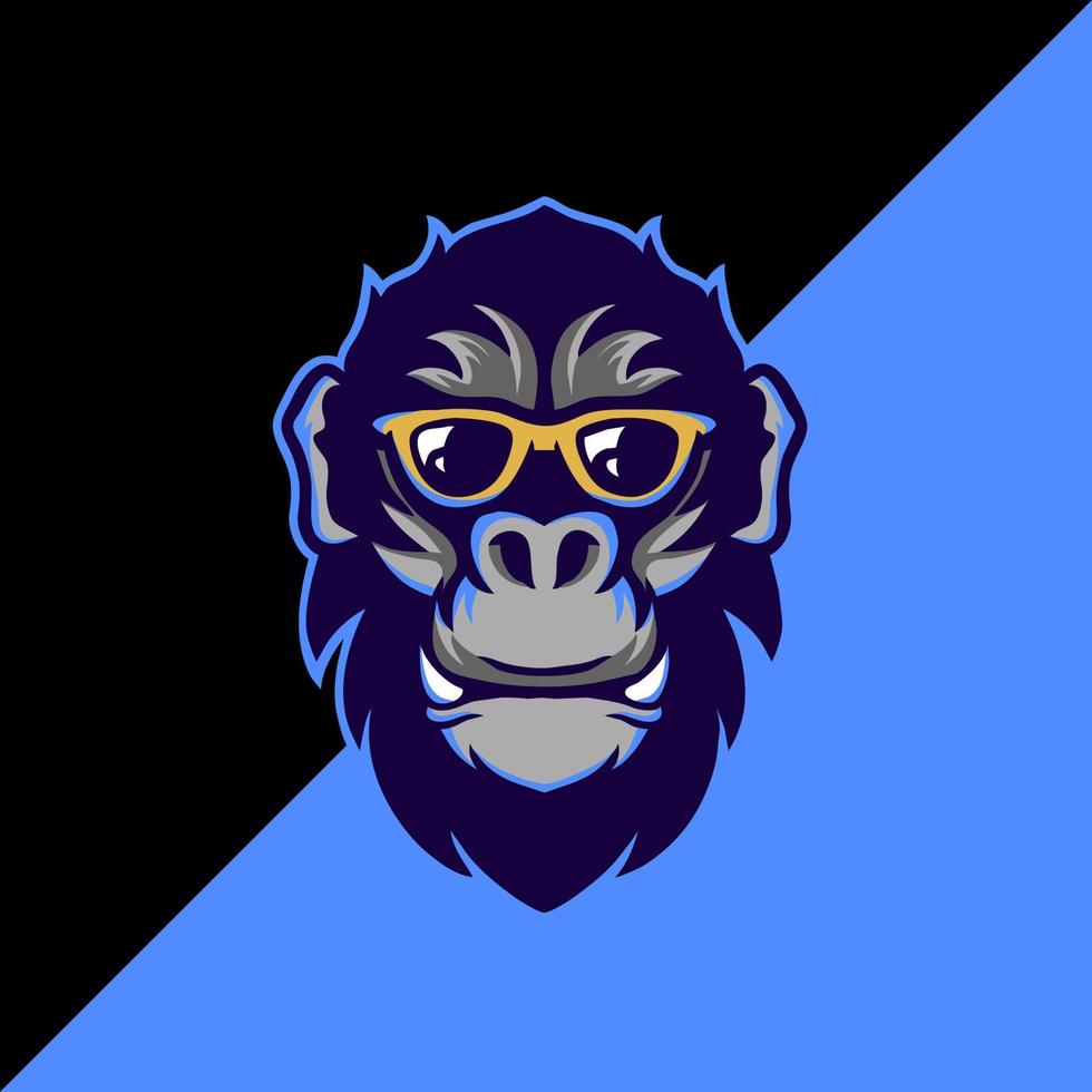 logotipo de la mascota gorilla esport vector