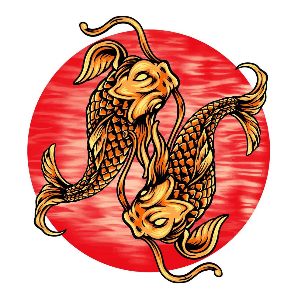 Koi Fish Illustration vector