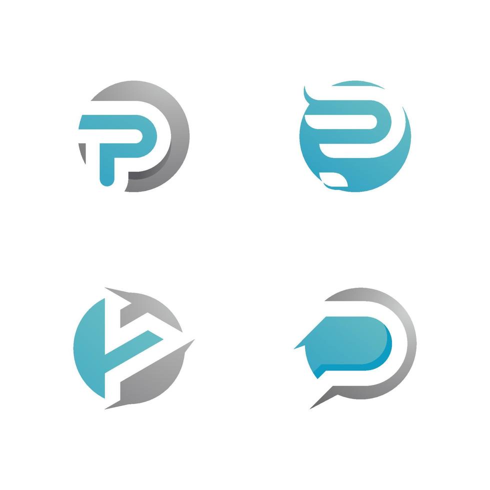 P letters business logo , icon and symbols template design vector