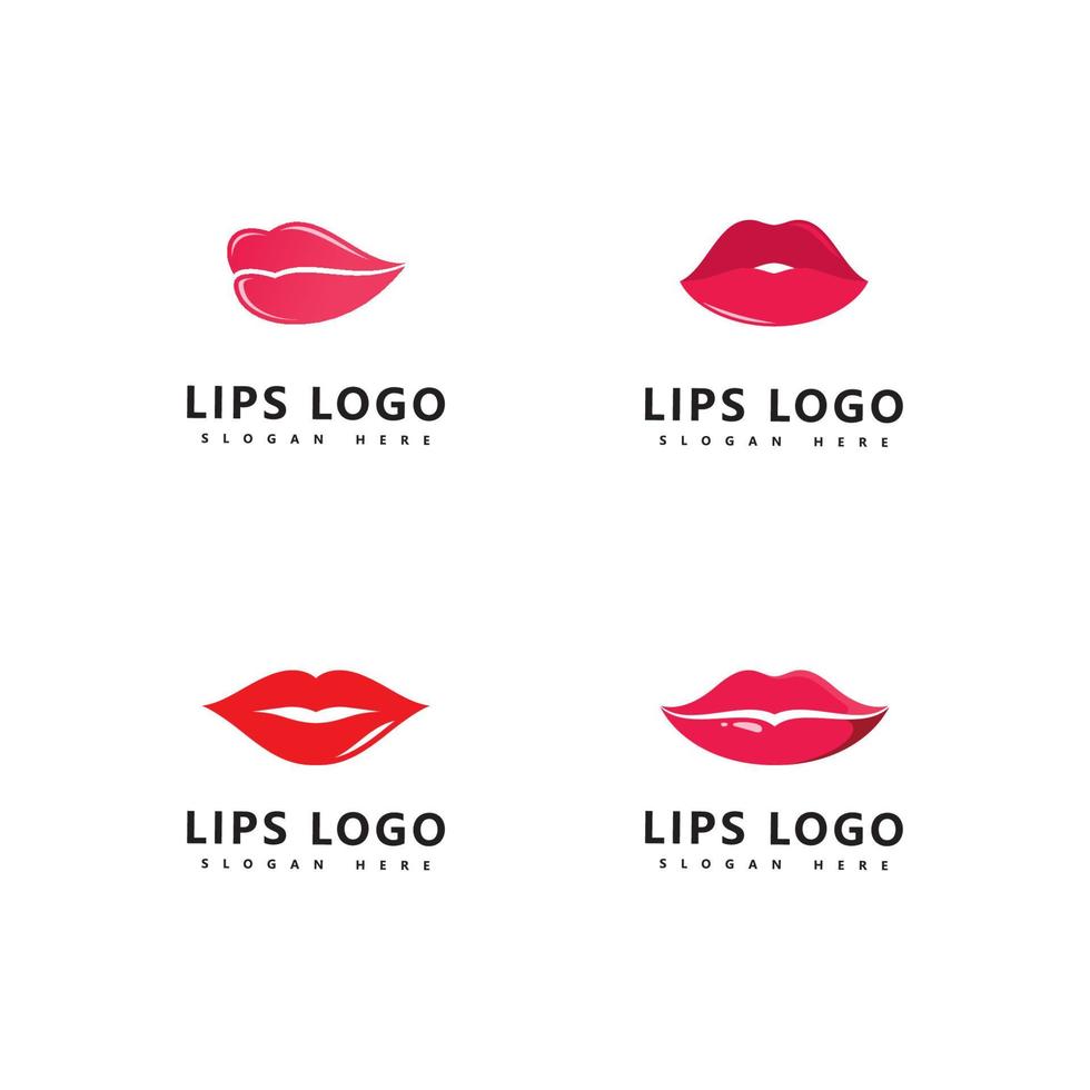 labios logo belleza, labios sexy ilustración vectorial vector