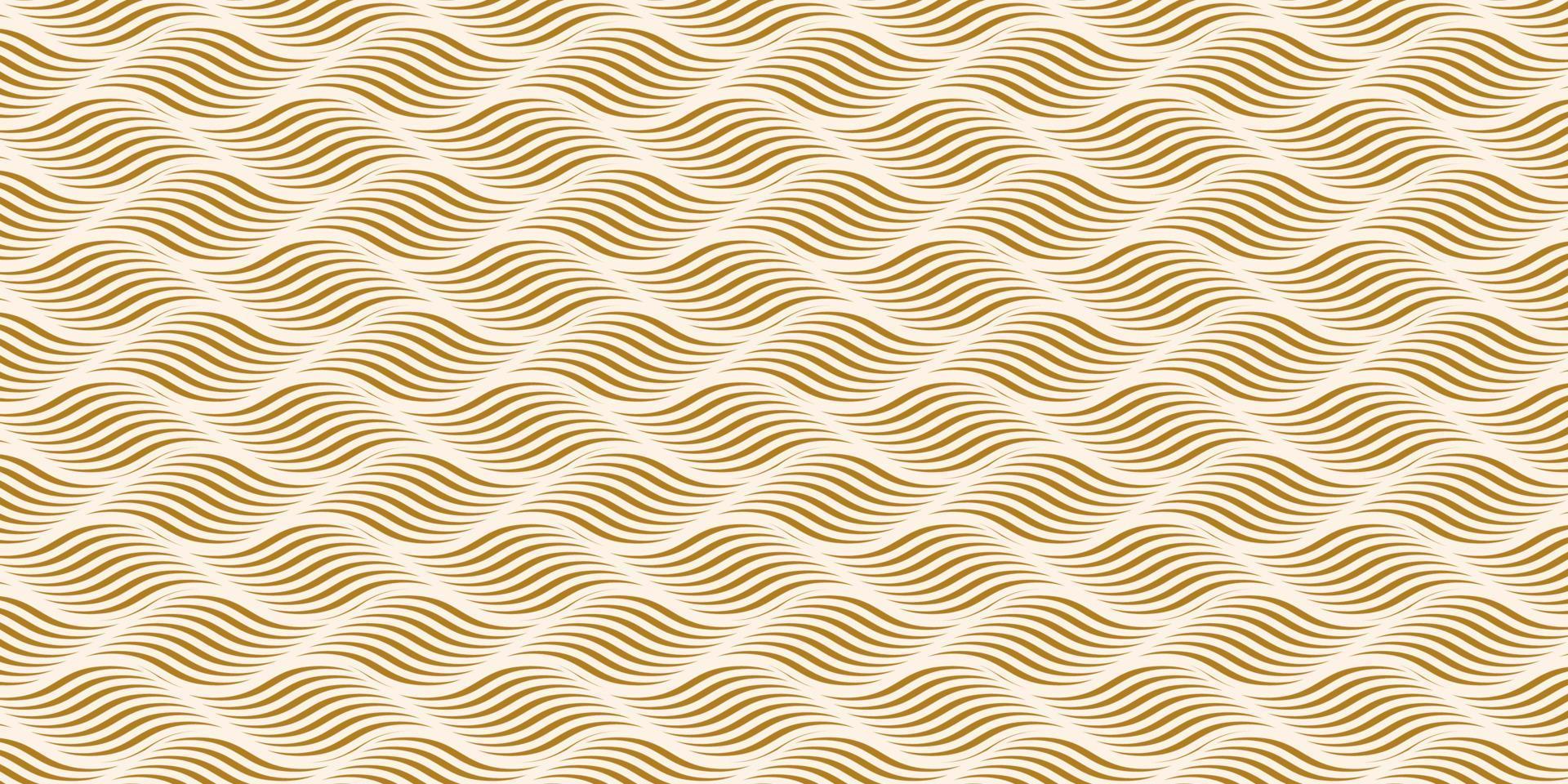 Geometric pattern with gold waves lines stylish texture vector