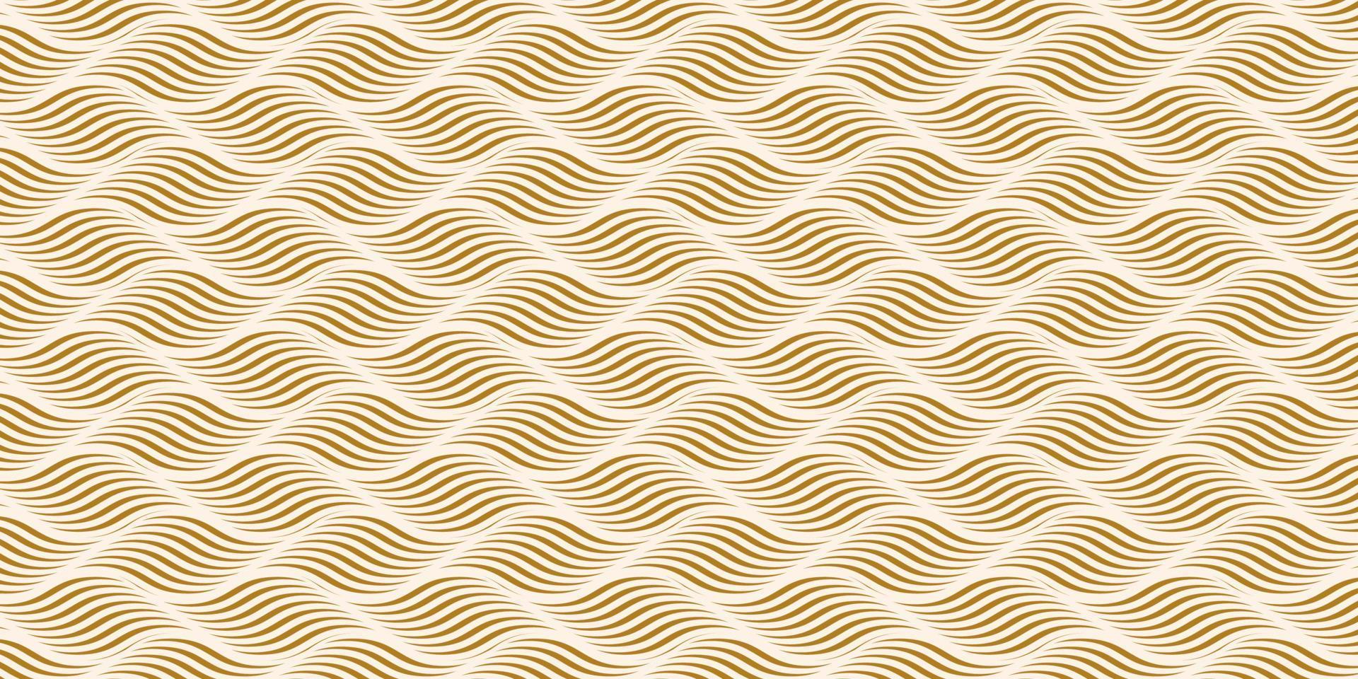 Geometric pattern with gold waves lines stylish texture vector