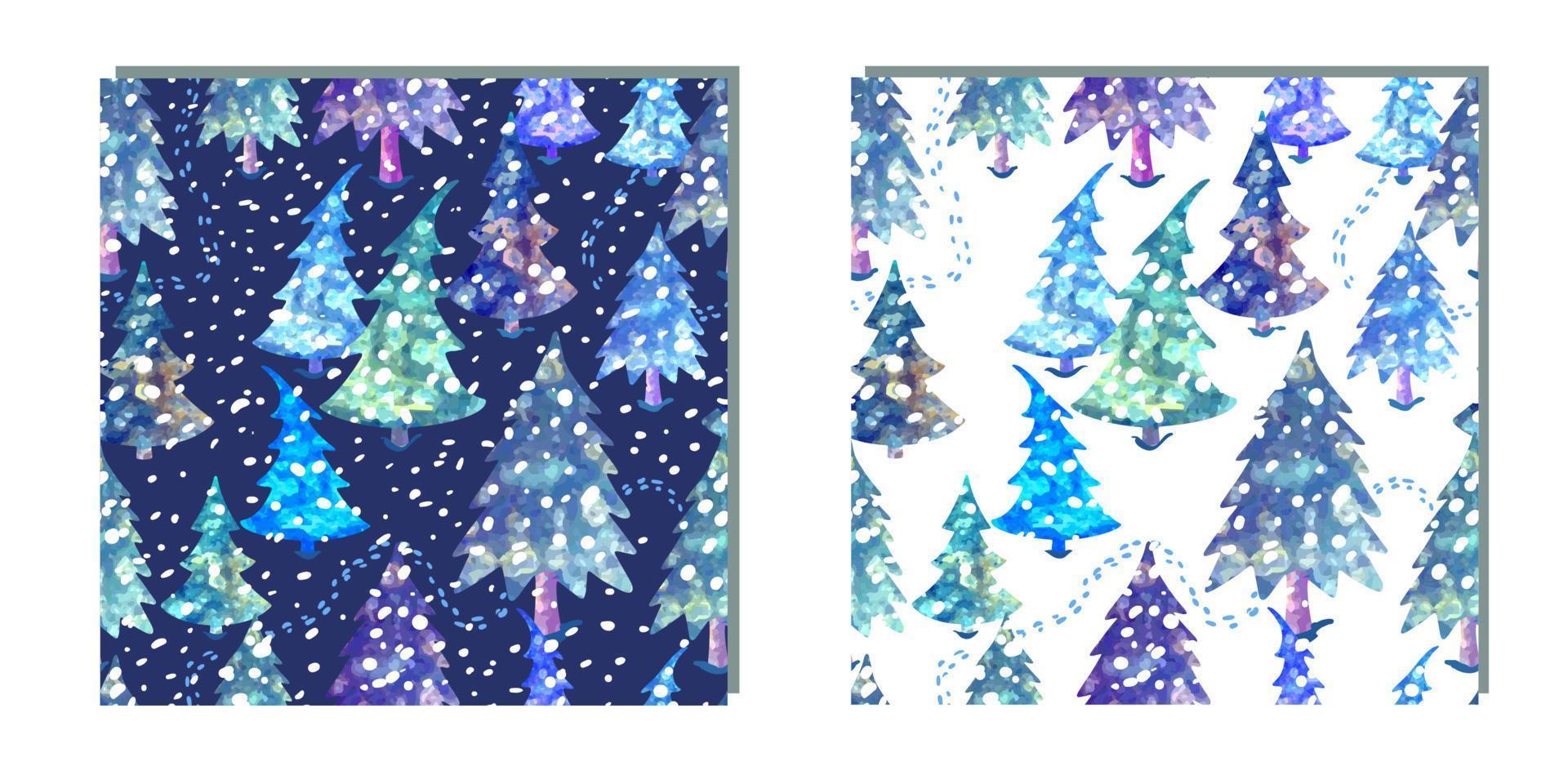 vector colorido conjunto de fondo transparente con árbol de Navidad. Ilustración moderna. se puede utilizar para papel tapiz, rellenos de patrones, páginas web, texturas superficiales, impresión textil, papel de regalo. noche y dia.