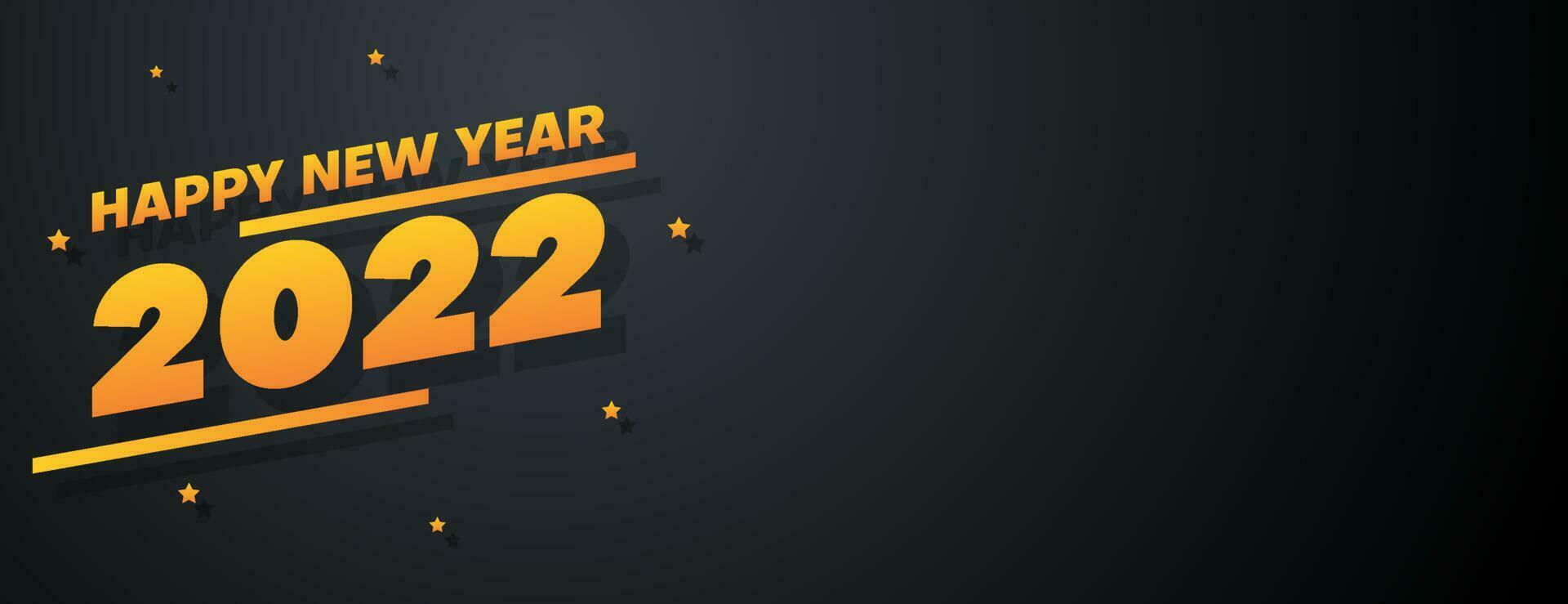 Feliz año nuevo 2022 banner o cartel de fondo con espacio para texto vector