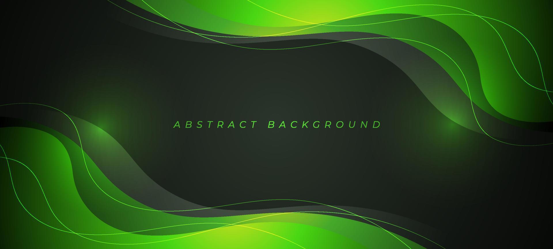 Green Fluid Abstract Background vector