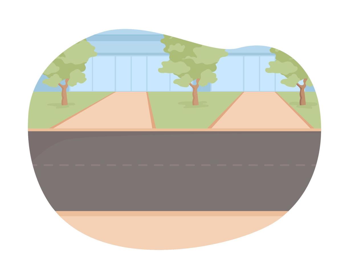 Urban road infrastructure 2D vector isolated illustration