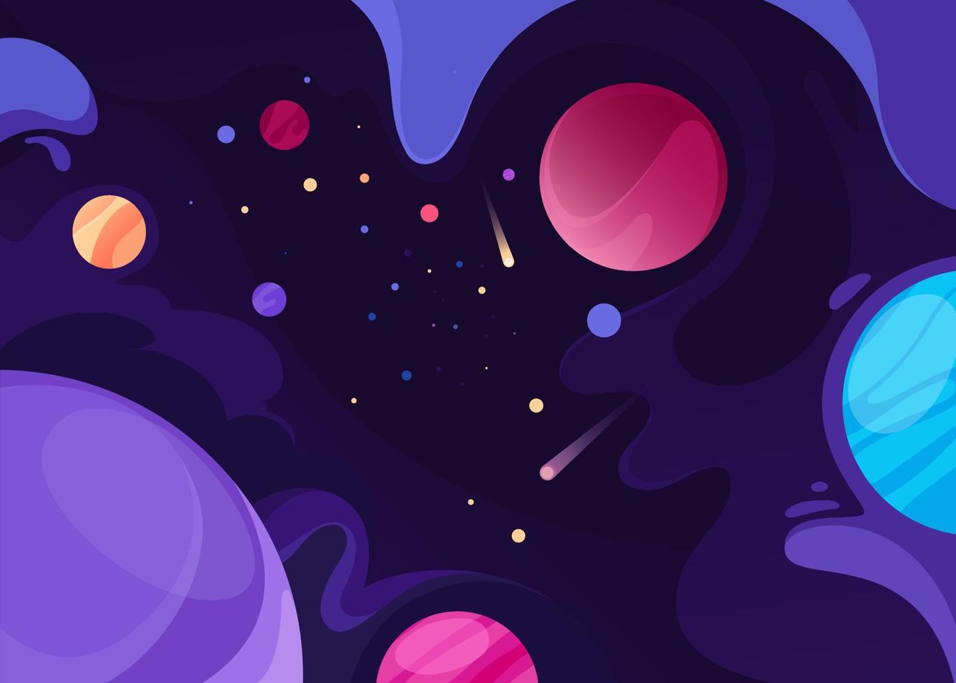 Banner with outer space. vector