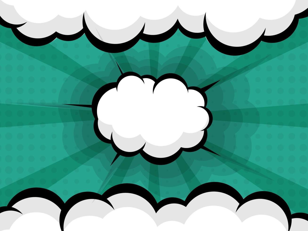 abstract comic book popart with blank speech bubble vector