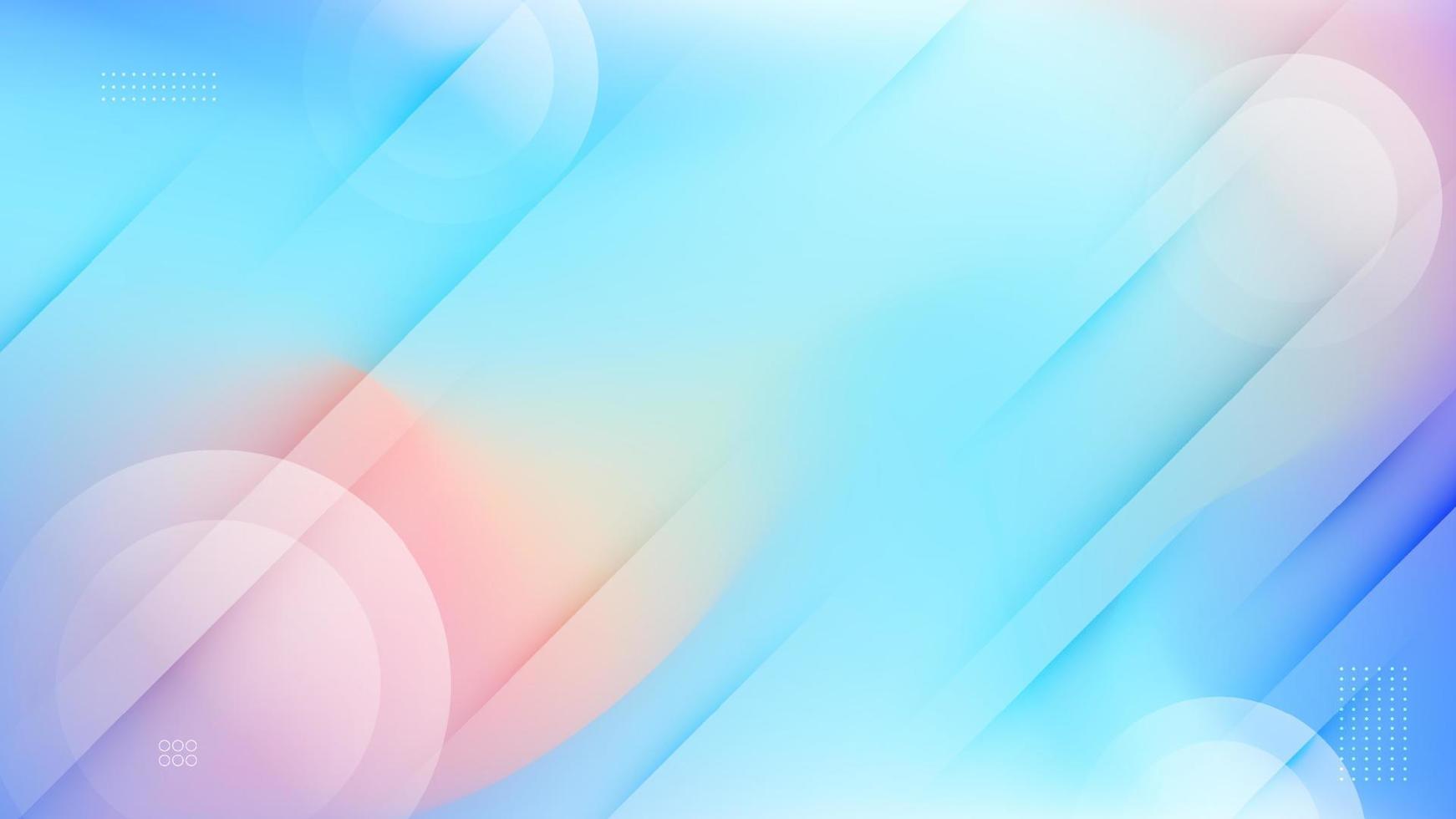 Trendy gradient background with dynamic shapes composition vector