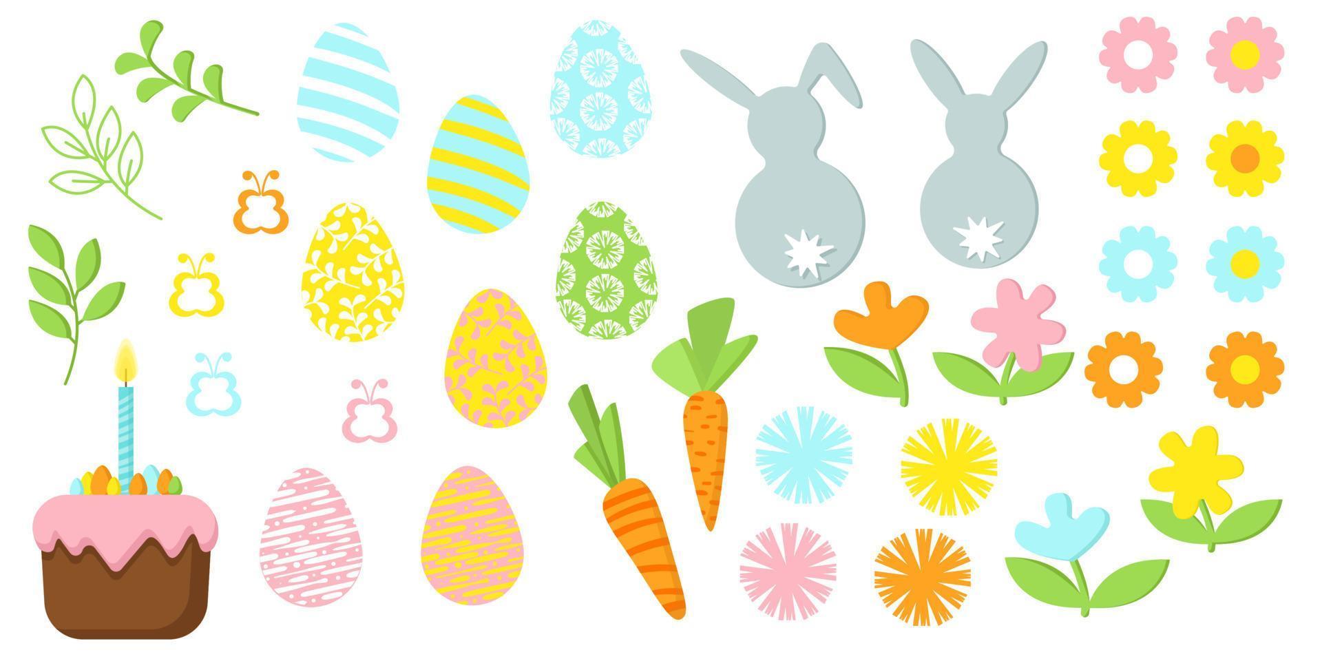 Easter decor set. vector
