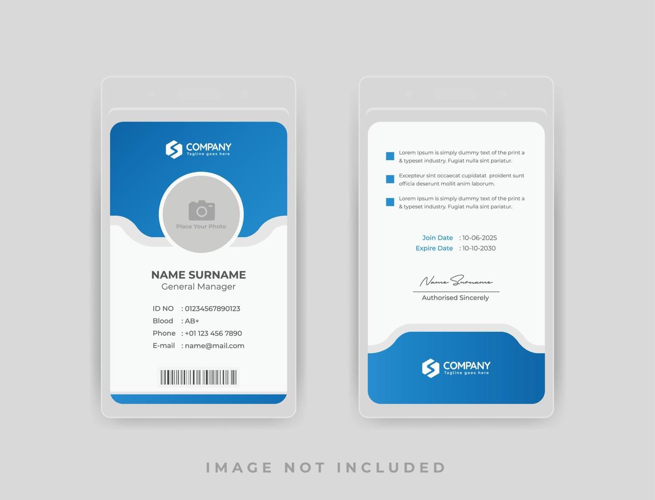 Event organizer ID Card Template in PSD, Illustrator - Download