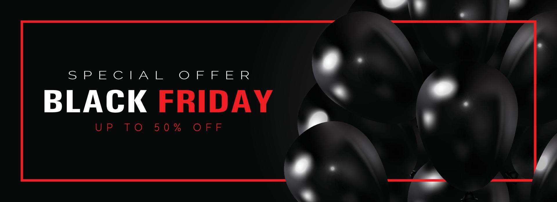 Black Friday Discount Sale Banner vector