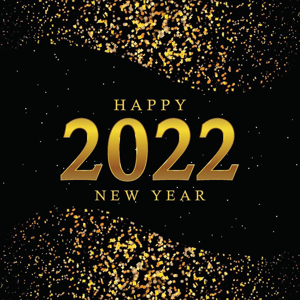 Golden New Year 2022 Background vector