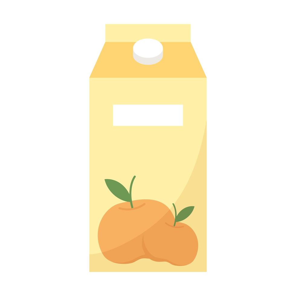 Isolated orange juice box vector design