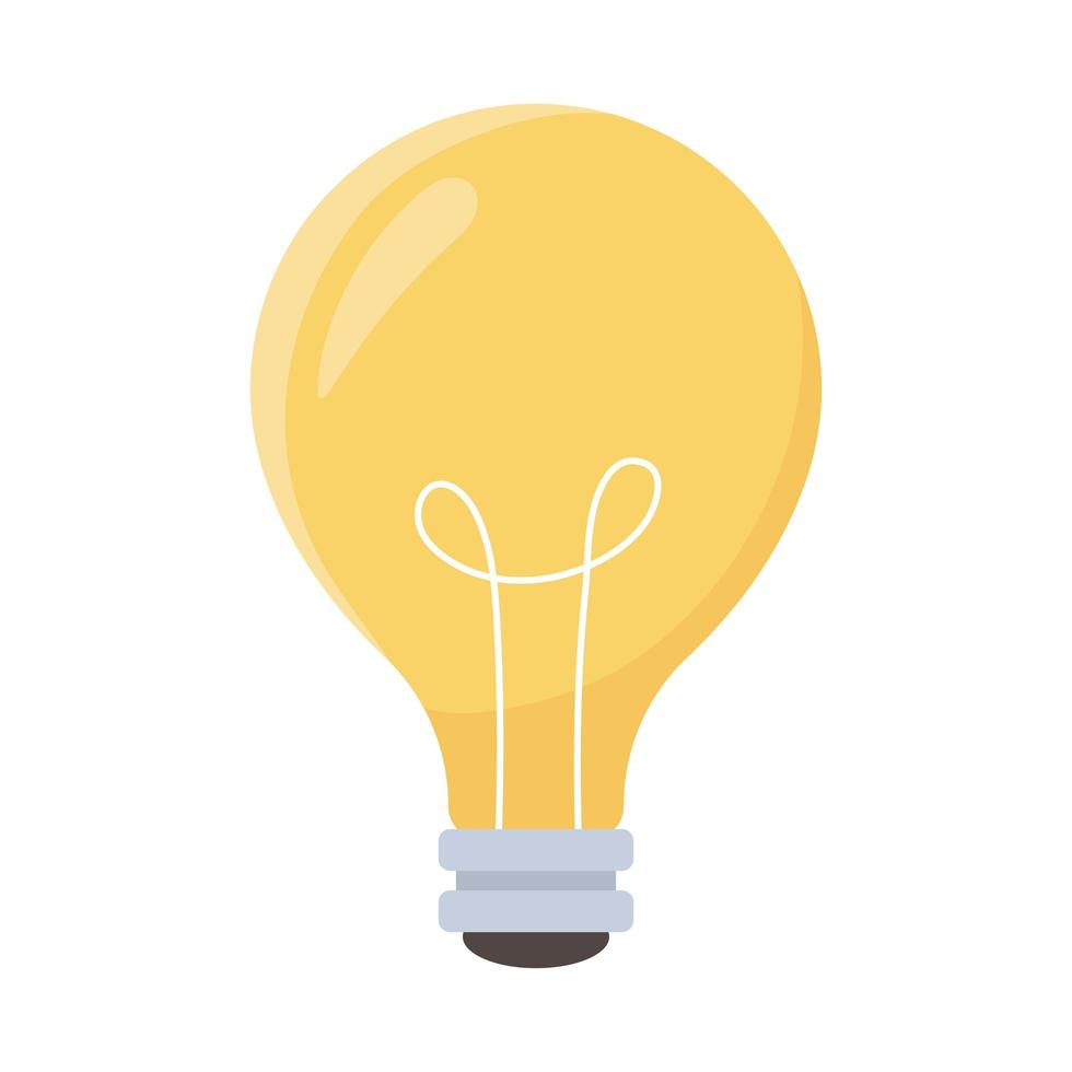 Isolated electric light bulb vector design