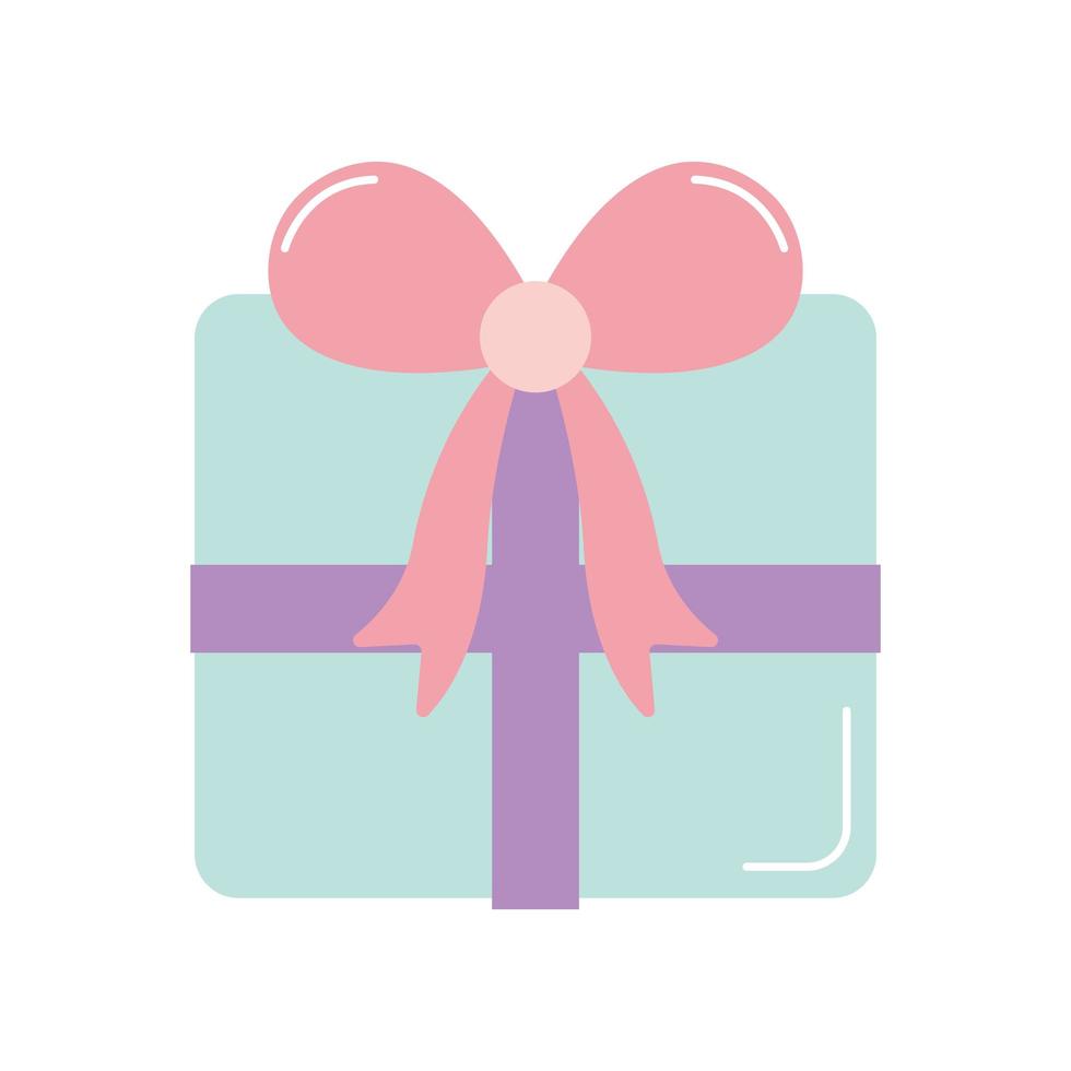gift box with bow on white background vector