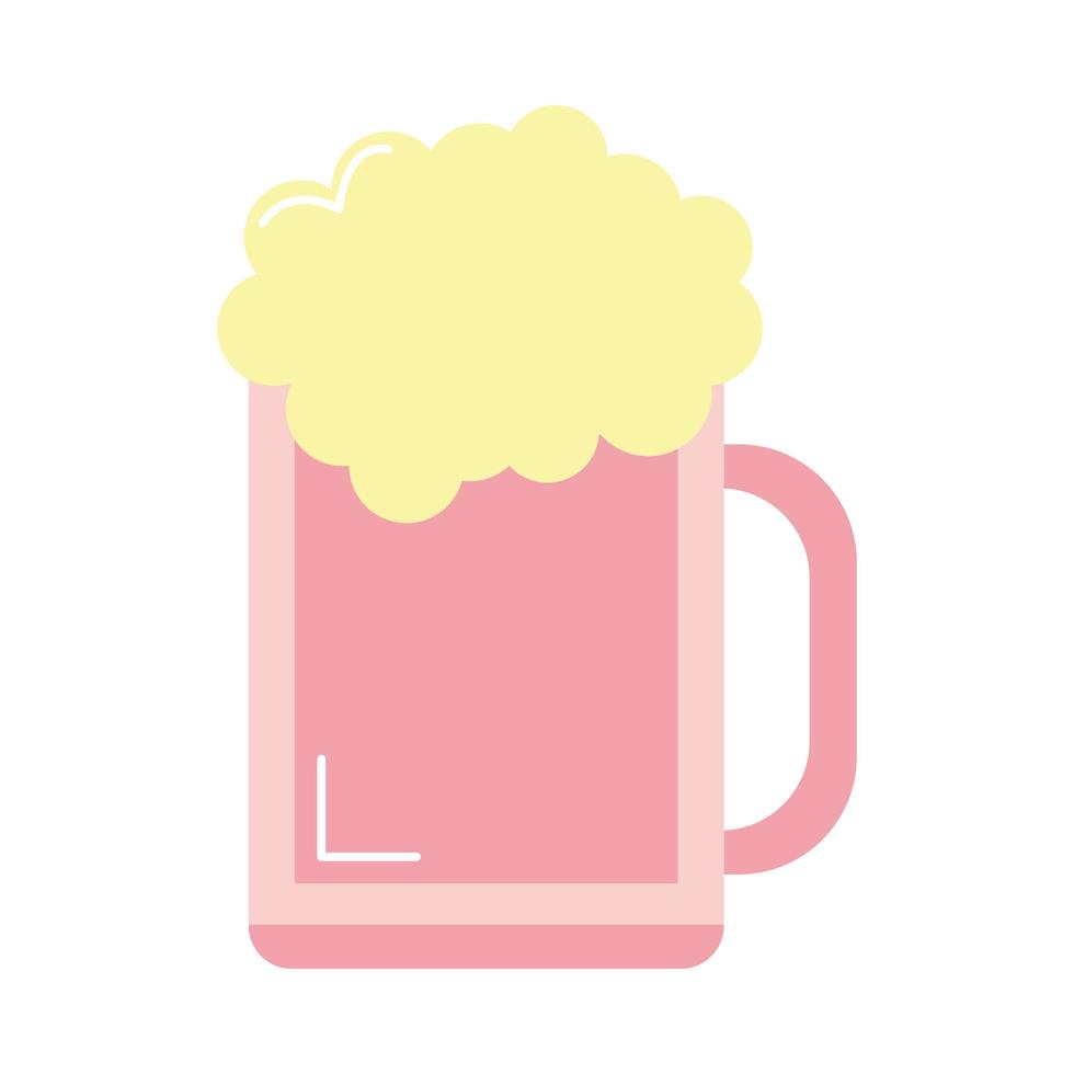 glass of beer on white background vector