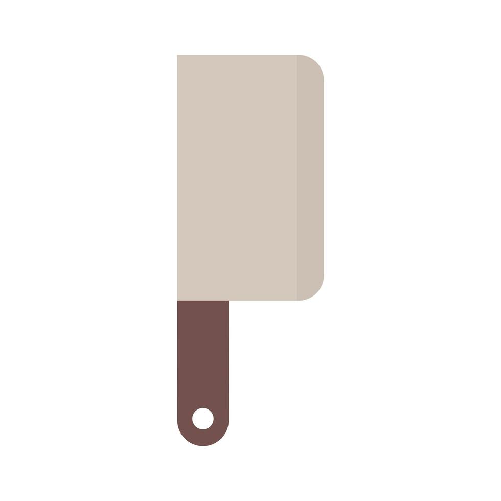 cuchillo de carnicero sobre un fondo blanco vector