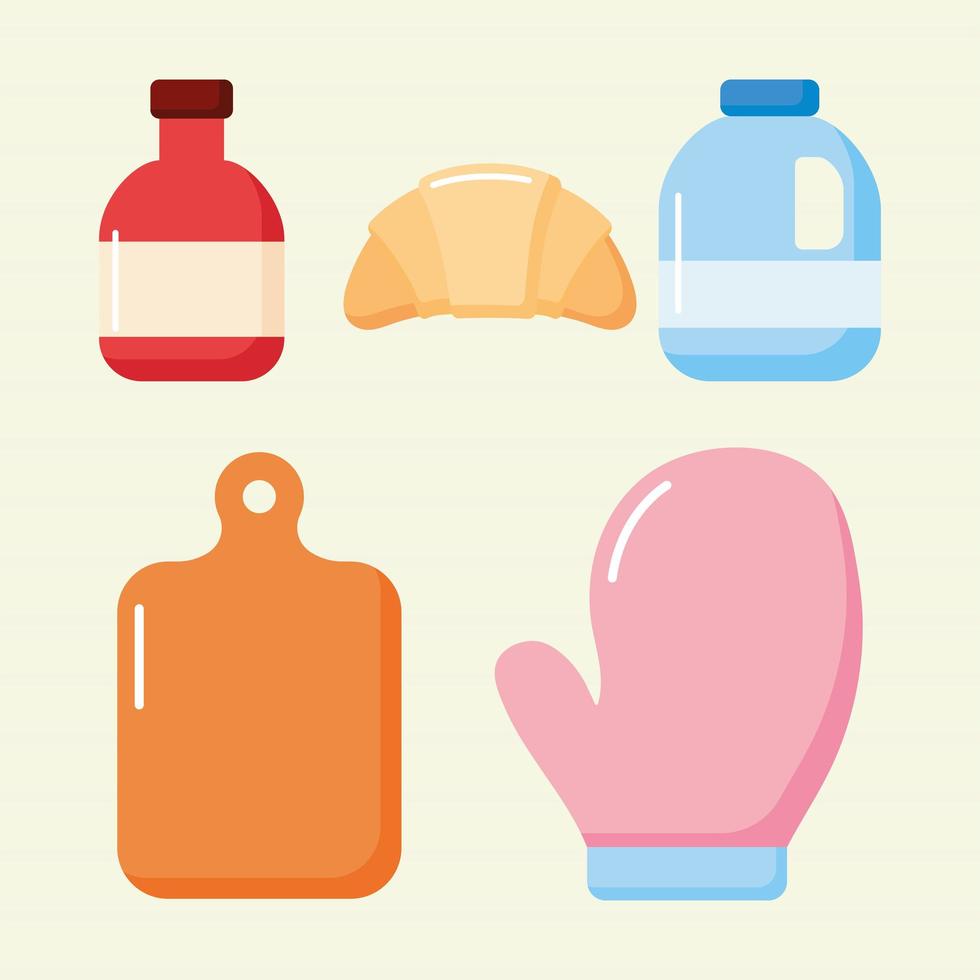 pretty food items vector