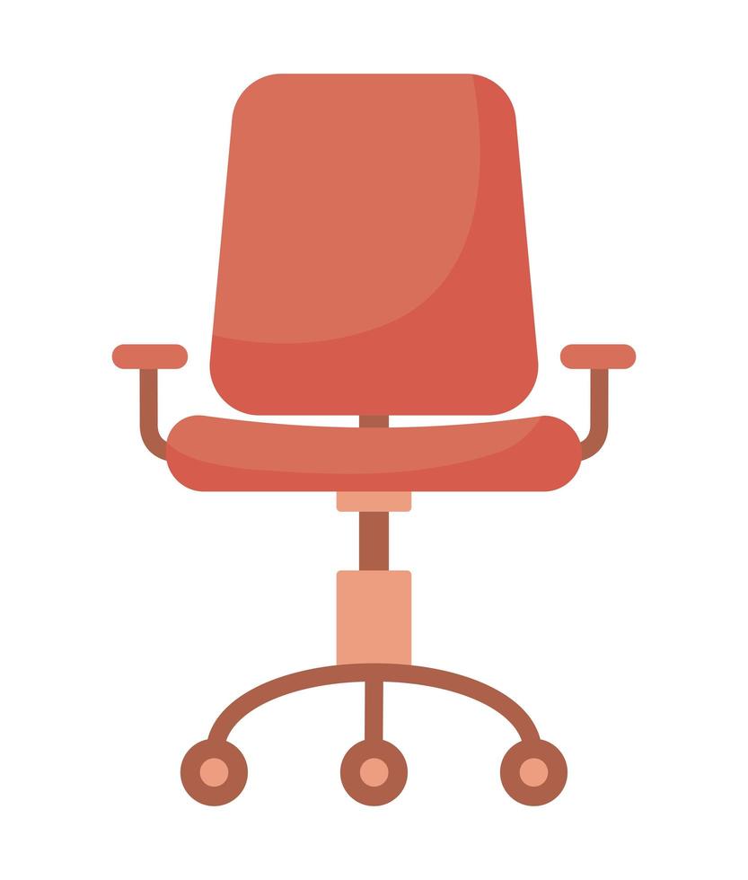 silla de oficina roja vector