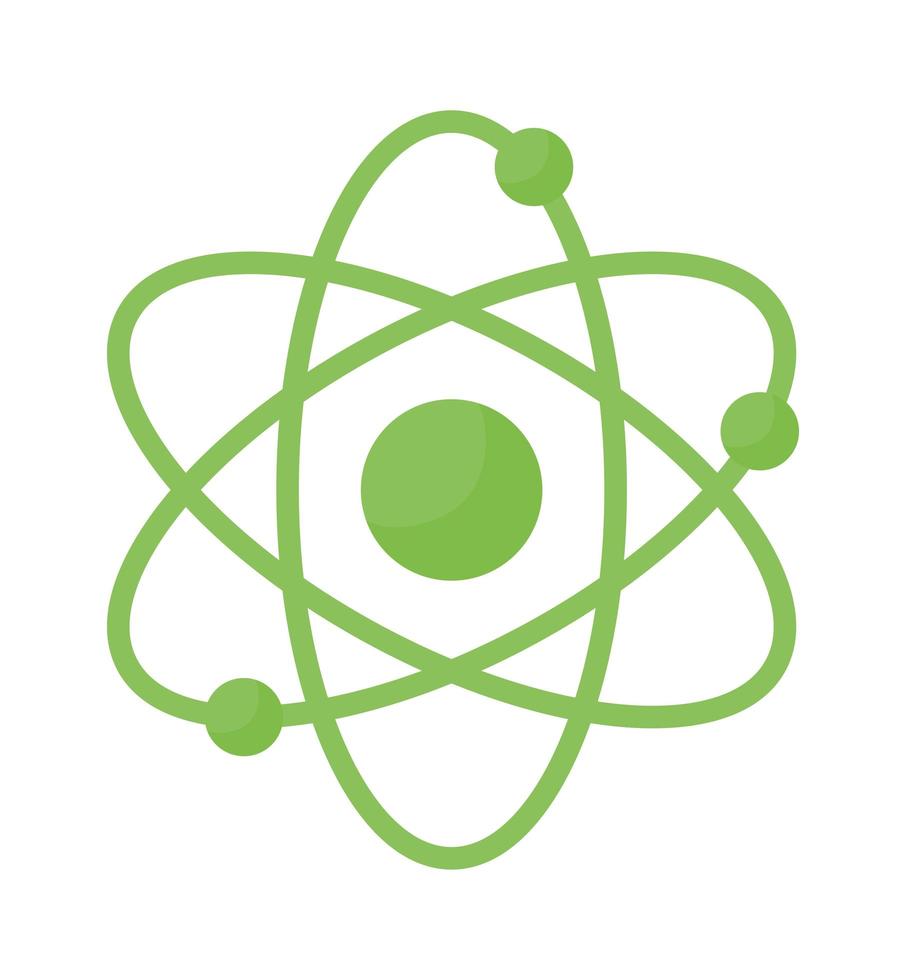 ilustración de átomo verde vector