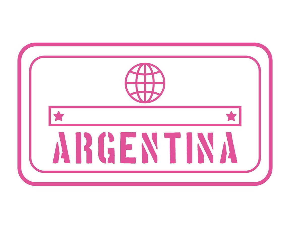 nice argentina stamp vector