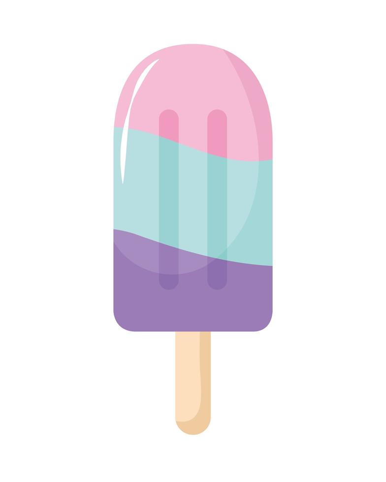 ice cream in stick vector
