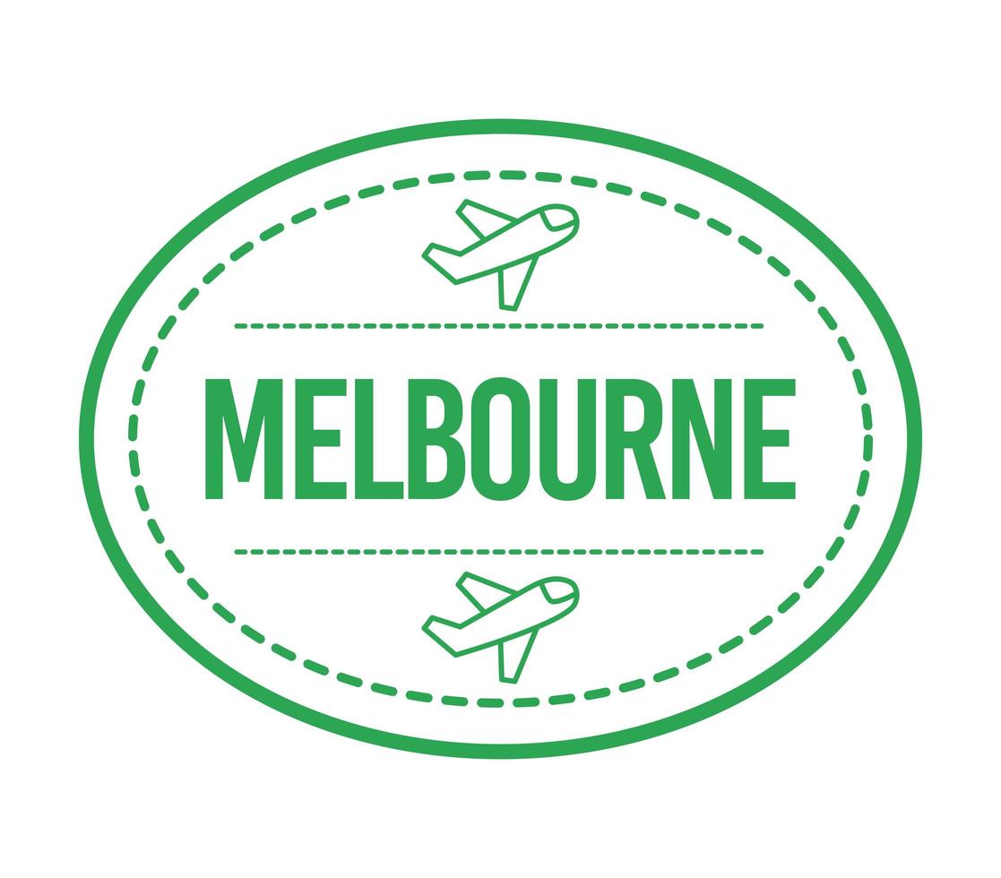 nice melbourne stamp vector