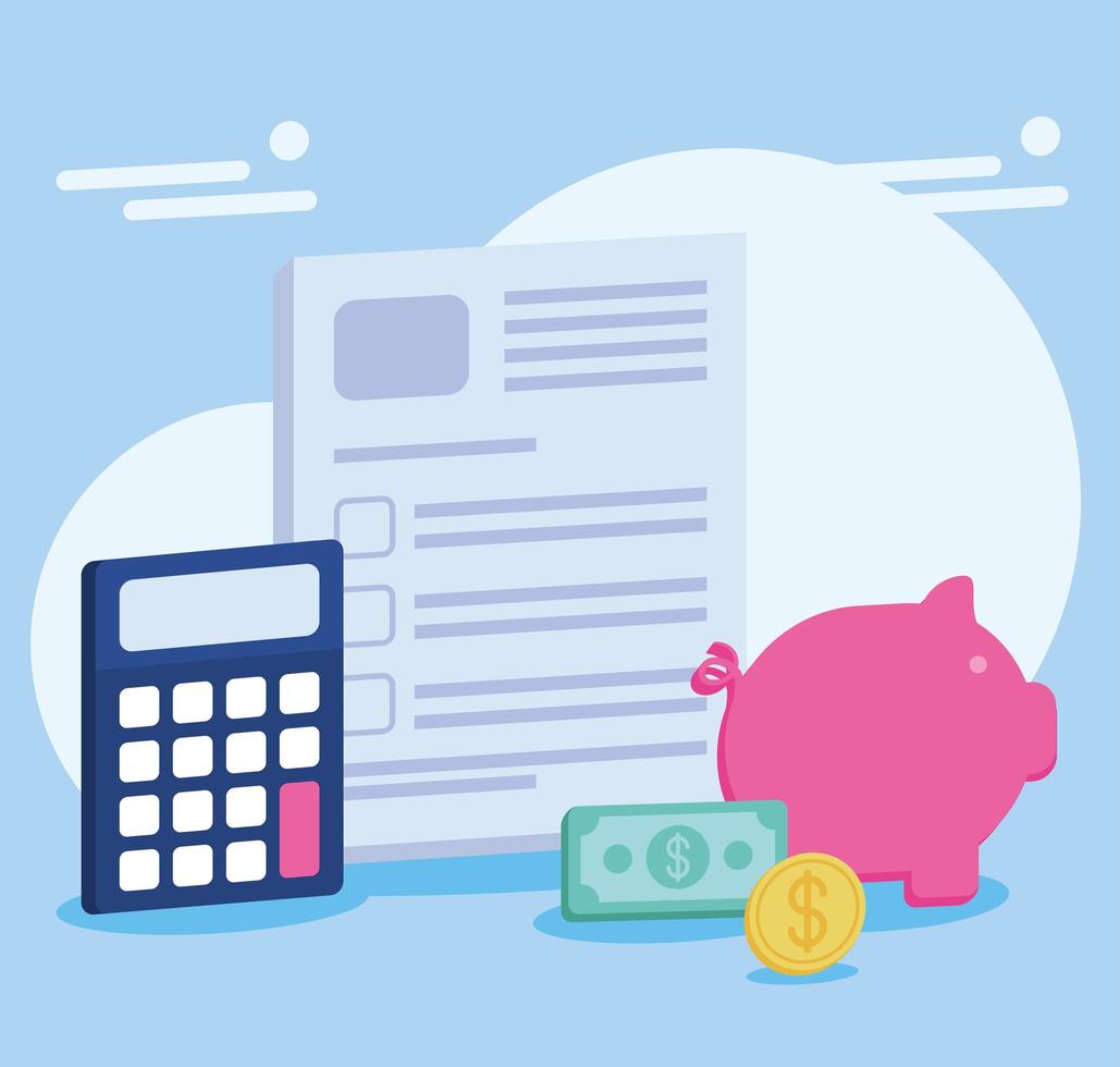 tax accounting poster vector