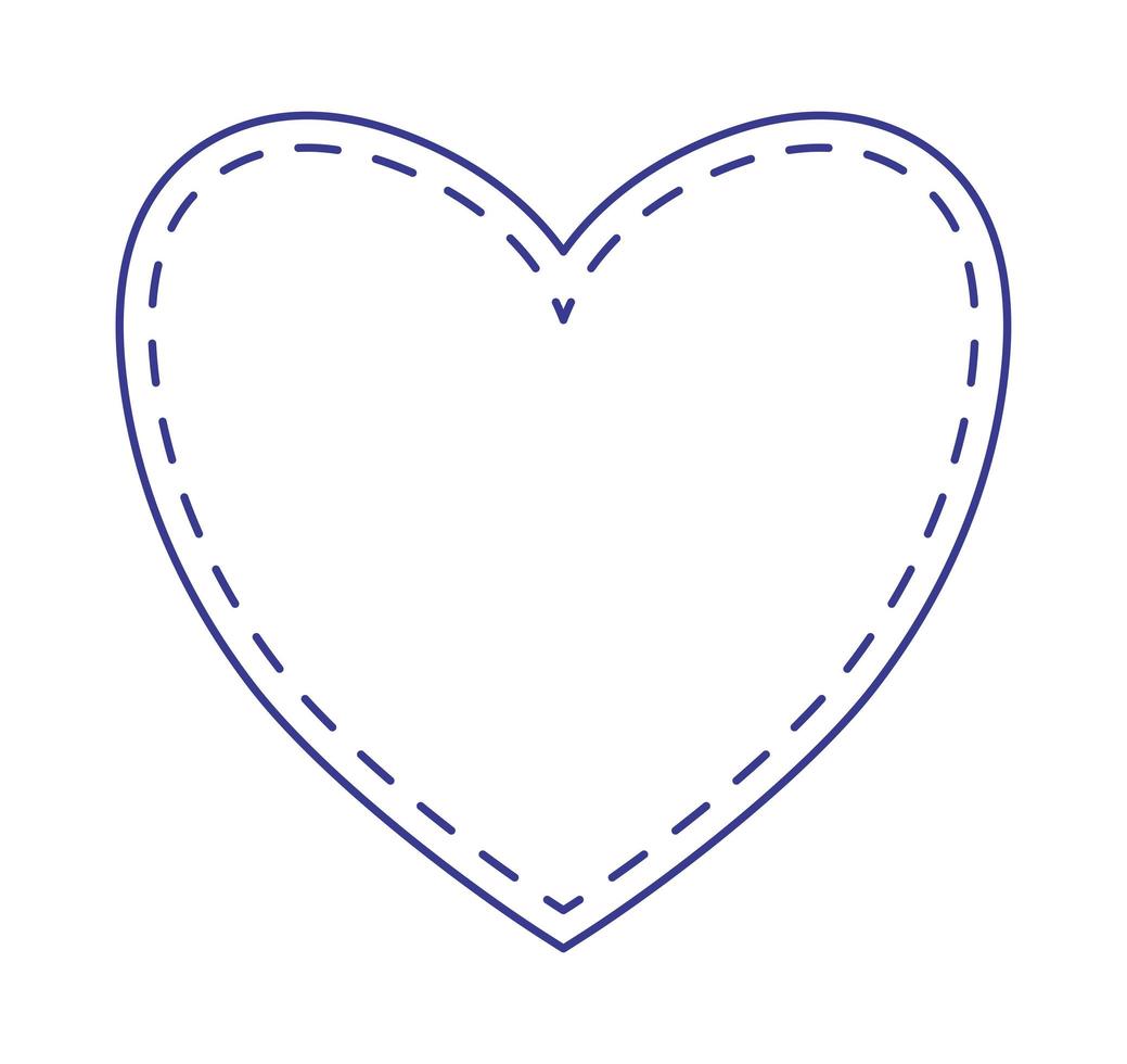 embroidery heart design vector