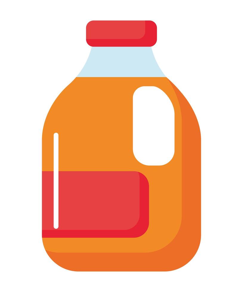 orange juice bottle vector