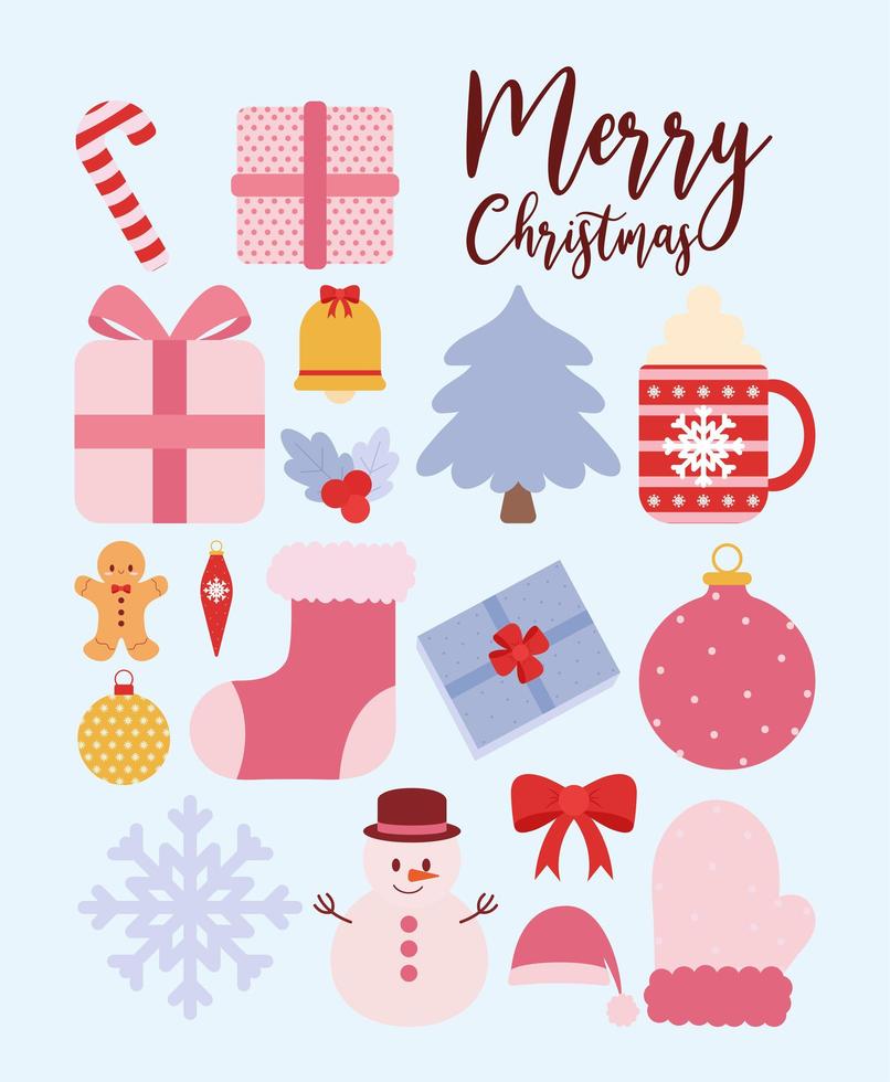 merry christmas card vector