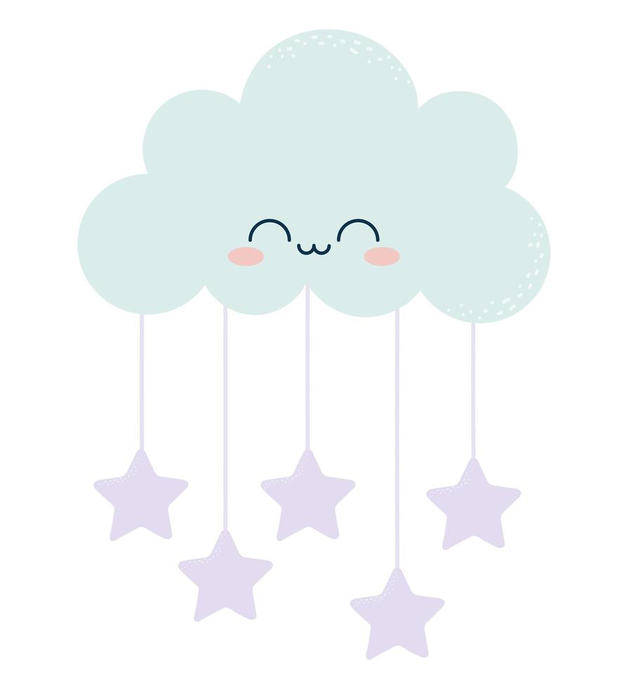 pretty cloud mobile vector