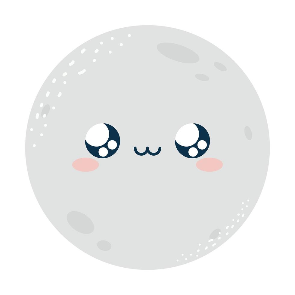 cute full moon vector