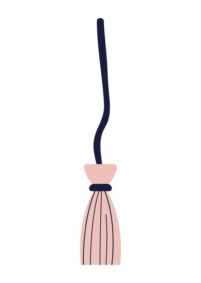 pink broom design vector