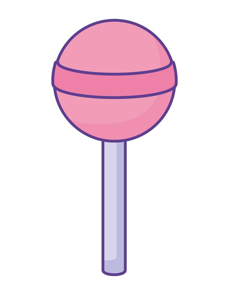 pink candy in stick vector