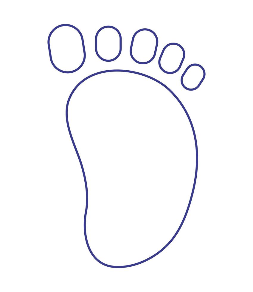 baby foot print vector