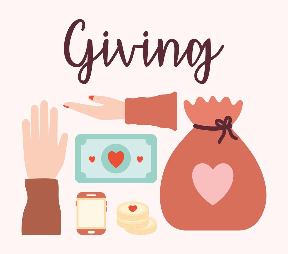 nice giving items vector