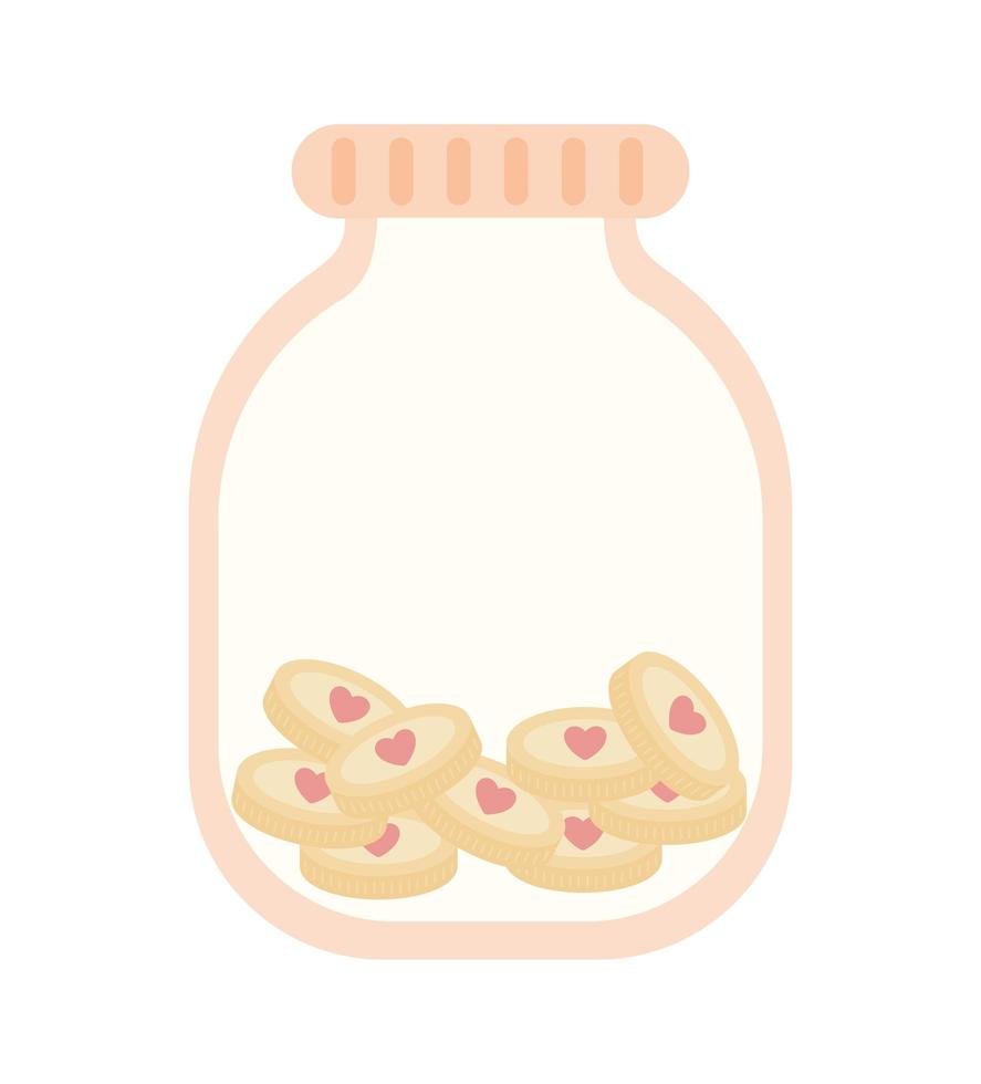 jar with coins vector