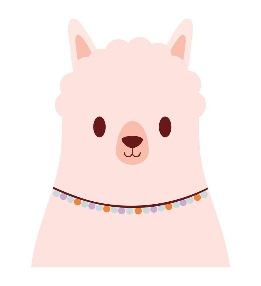 bonito bebé alpaca vector