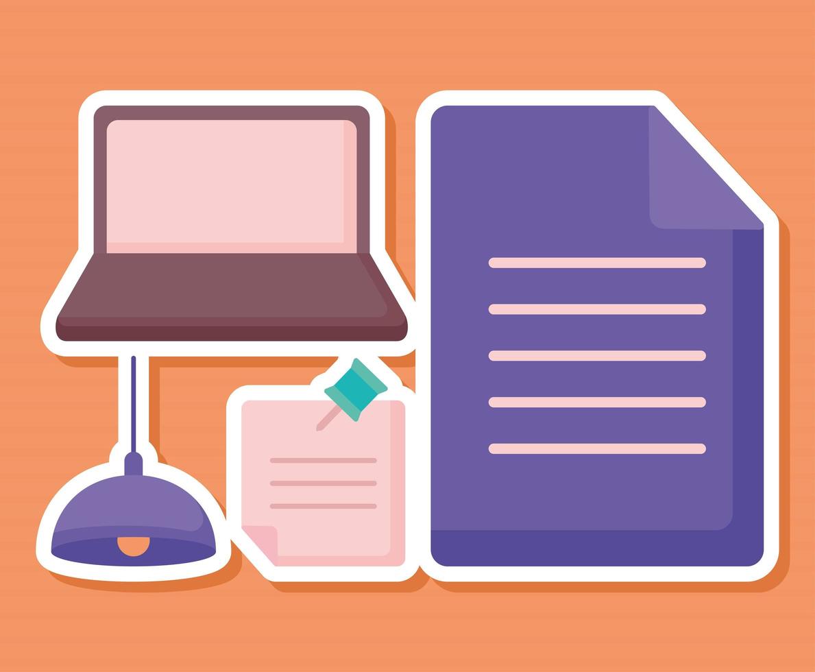 four desk icons vector