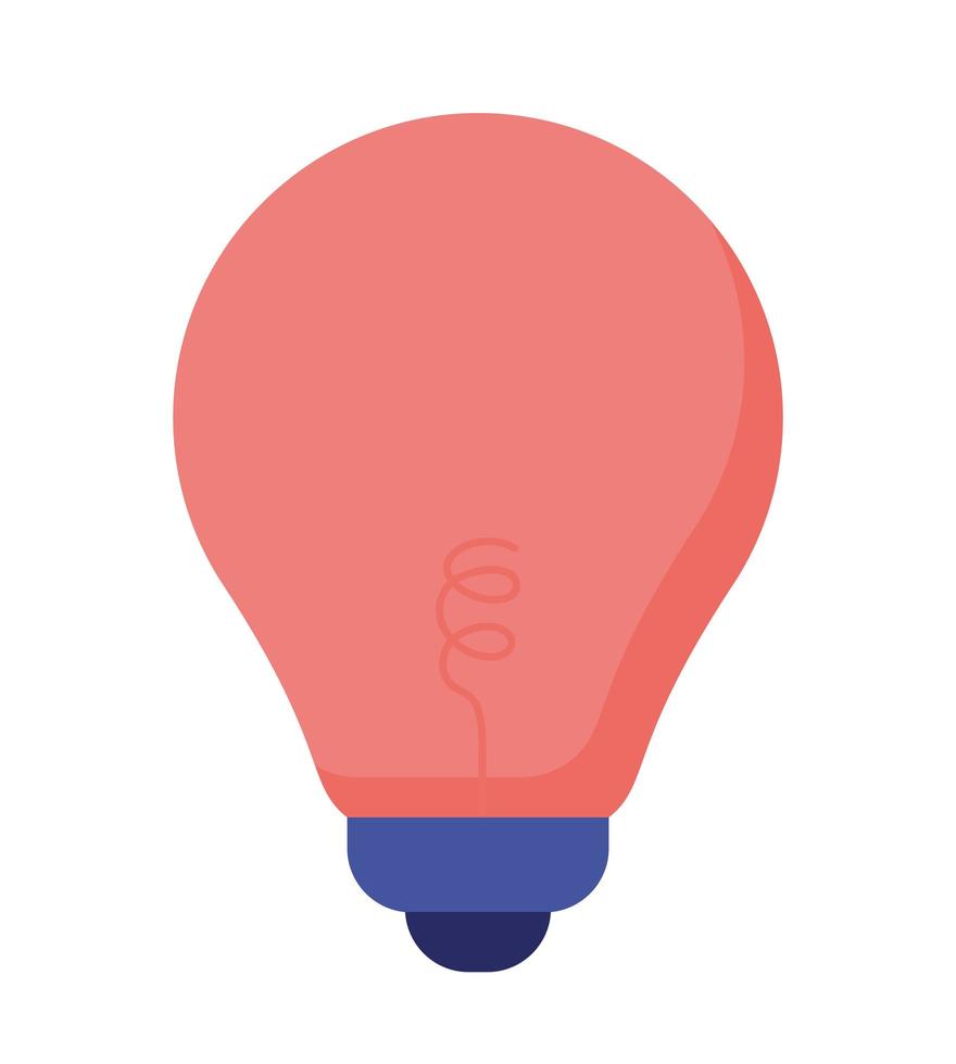 red light bulb vector