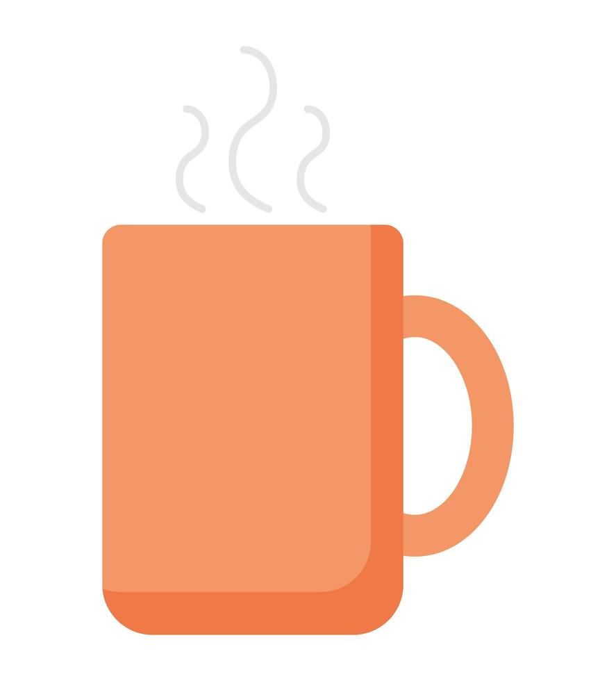 orange coffee cup vector