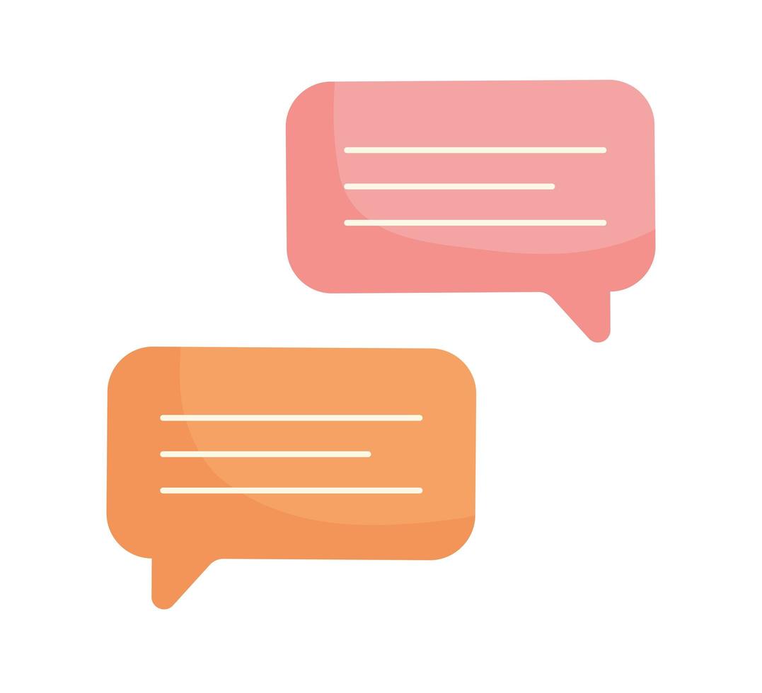 two text bubbles vector