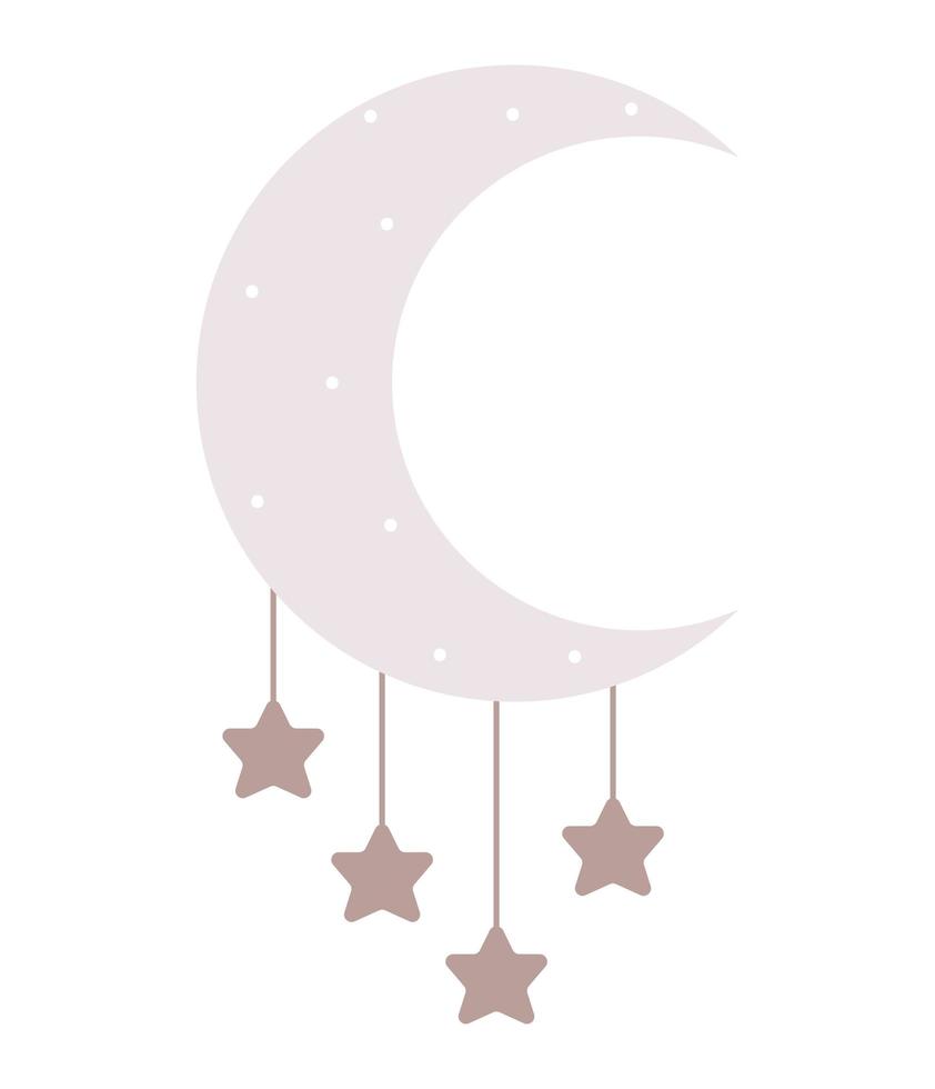 baby moon mobile vector