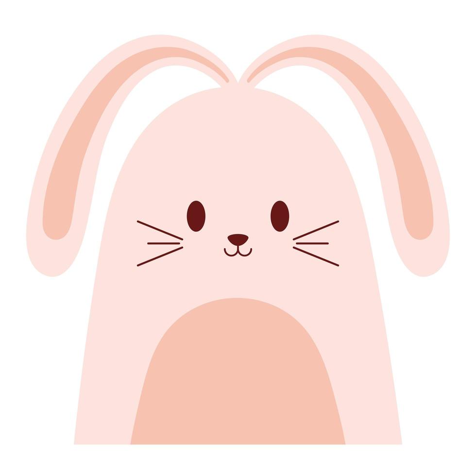 nice pink rabbit vector
